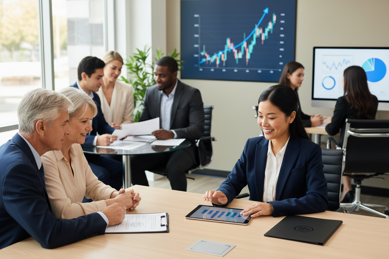 financial company helping customers